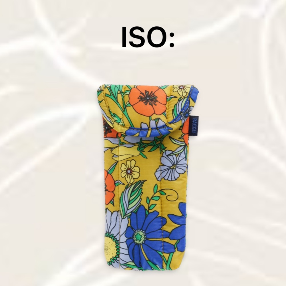I S O baggu patchwork floral glasses sleeve
